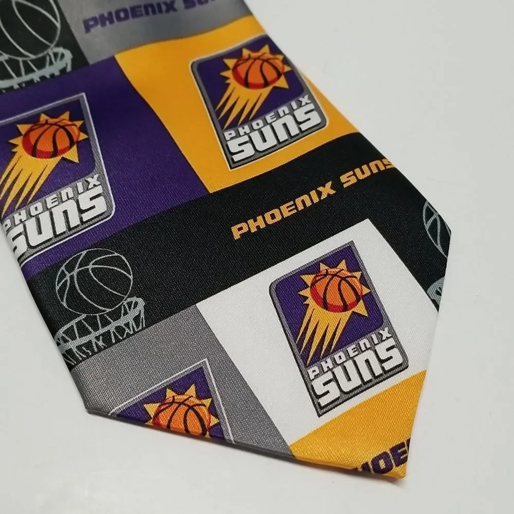 {Ralph Marlin} NBA Phoenix Suns Block & Play Men's Tie - Picture 3 of 7